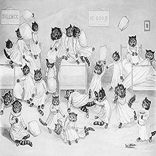 Buyenlarge 0-587-32647-6-G1827 'Cats in The Dormitory' Giclee Fine Art Print, 18" x 27"