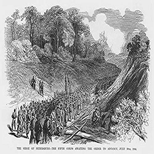 Buyenlarge 0-587-33054-6-G1827 'Troops Assemble Waiting for Orders in The Siege of Petersburg' Giclee Fine Art Print, 18" x 27"