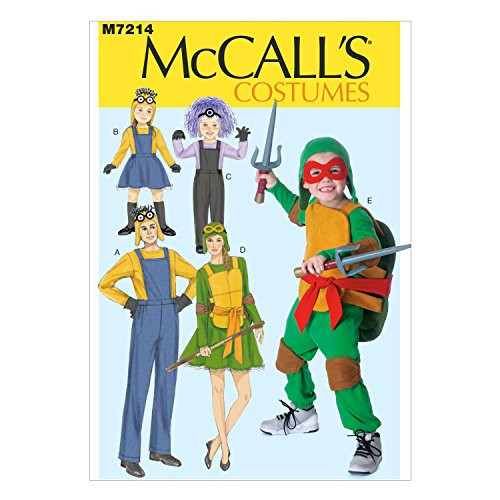 McCall Patterns M7214 Adults'/Children's/Boys'/Girls' Costumes Sewing Template, ADT (SML-MED-LRG-XLG) McCall Patterns M7214 Adults'/Children's/Boys'/Girls' Costumes Sewing Template, ADT (SML-MED-LRG-XLG)