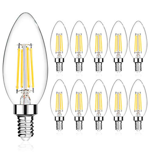 LANGREE E12 LED Candelabra Base Bulbs 60W Equivalent, 5W LED Candle Light Bulbs, LED Chandelier Light Bulbs, Non-Dimmable, 5000K Daylight White, 550LM LANGREE E12 LED Candelabra Base Bulbs 60W Equivalent, 5W LED Candle Light Bulbs, LED Chandelier Light Bulbs, Non-Dimmable, 5000K Daylight White, 550LM
