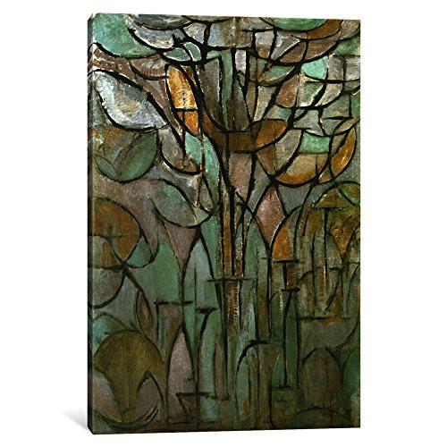 iCanvasART 1 Piece Tree, 1912 Canvas Print by Piet Mondrian, 18" x 12"/0.75" Depth