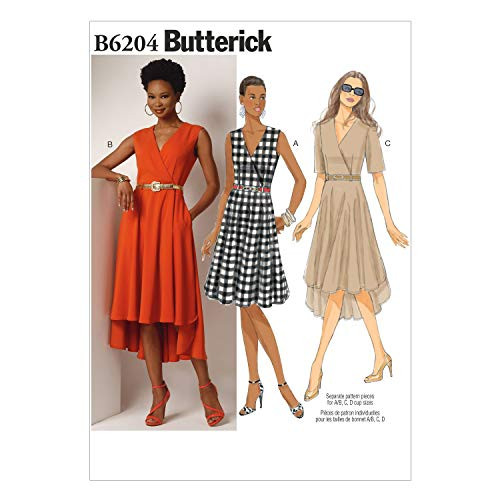 BUTTERICK PATTERNS B6204A50 Misses Dress, A5 (6-8-10-12-14)