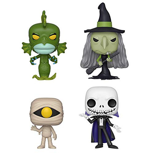 Funko Pop!: Bundle of 4: Nightmare Before Christmas - Vampire Jack, Witch, Mummy Boy and Undersea Gal