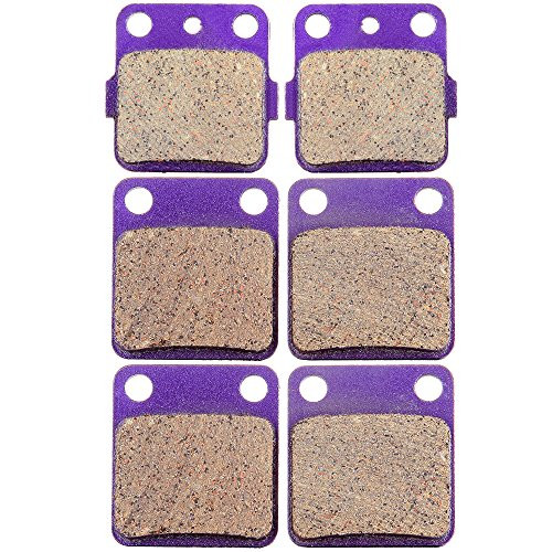 SCITOO Kevlar Carbon Fiber Brake Pads Fit for 90-06 Yamaha Banshee 350, 03-06 Yamaha Blaster 200, 11 Yamaha Raptor 125, 89-04 Yamaha Warrior 350, 95-0