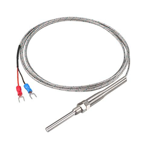 uxcell K Type Thermocouple Temperature Sensor Probe 5x40mm (0 to 600C) 6.6ft Temperature Controller