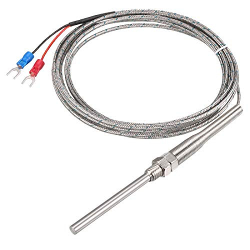 uxcell K Type Thermocouple Temperature Sensor Probe 5x50mm (0 to 600C) 10ft Temperature Controller
