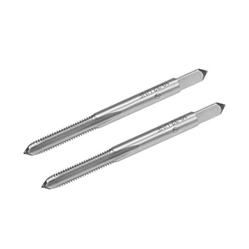 uxcell Machine Tap 10-32 UNF Thread Pitch 2B Class 3 Flutes High Speed Steel 2pcs