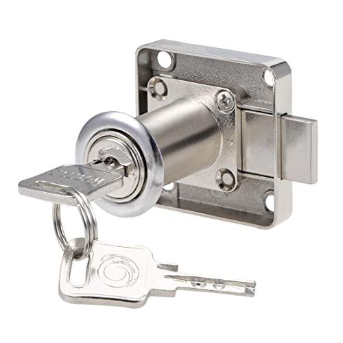 uxcell Drawer Cabinet Lock 18mm Diameter 32mm Length Cylinder Desk Lock Keyed Different