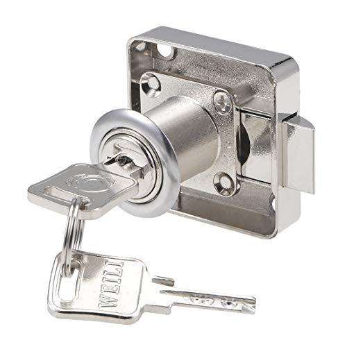 uxcell Drawer Cabinet Lock 18mm Diameter 22mm Length Cylinder Keyed Different