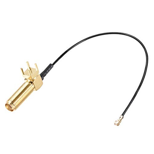 uxcell U.FL To SMA Female 17mm 4Pins Right-Angle Pigtail Antenna Coaxial RF1.13 Cable,RF Coaxial Adapter Connector,20cm