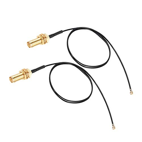 uxcell U.FL To RP-SMA Female 15mm Pigtail Antenna Coaxial RF1.13 Low Loss Cable,RF Coaxial Adapter Connector,12inch,2pcs