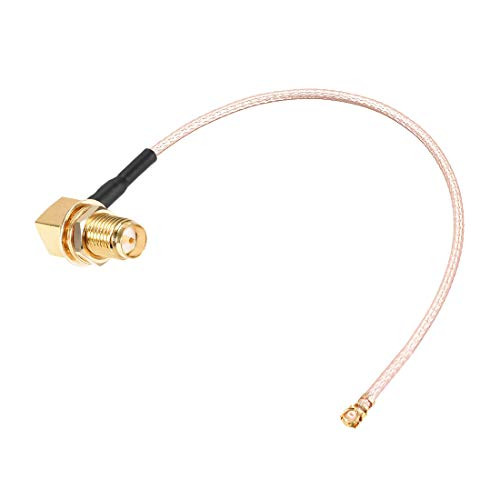 uxcell U.FL To RP-SMA Female Right-Angle Pigtail Antenna Coaxial RG178 Low Loss Cable,RF Coaxial Adapter Connector,10cm