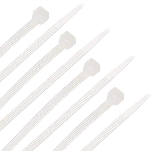 uxcell Nylon Cable Ties 16 Inch Self-Locking Zip Ties 0.2 Inch Width White 25pcs