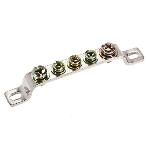 uxcell Terminal Block Connector Bar 5 Positions Single Row Ground Wire Bridge Design Electric Barrier Bar