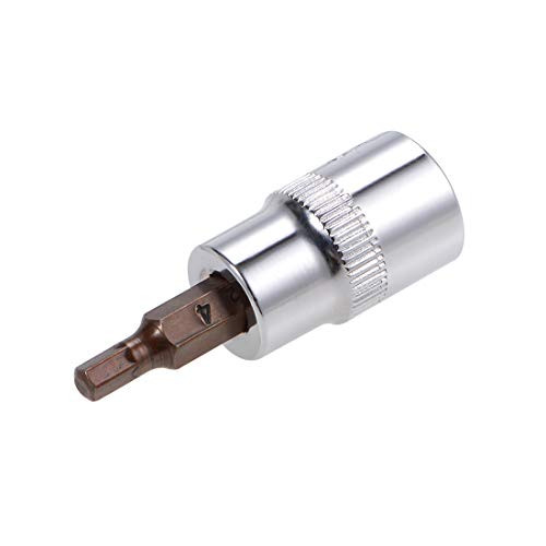 uxcell 3/8" Drive x 4mm Hex Bit Socket, Standard Metric, S2 & Cr-V Steel