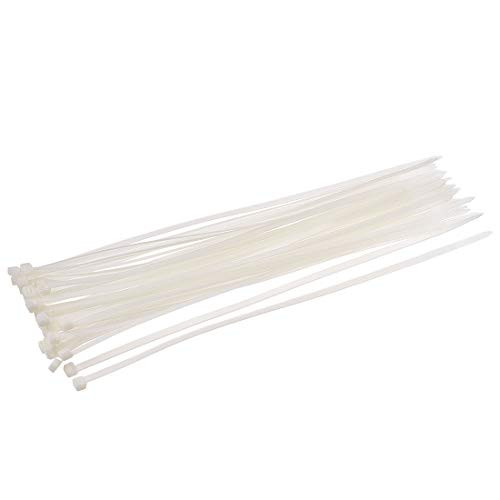 uxcell 55pcs Cable Zip Ties 12 Inch x 0.2 Inch Self-Locking Nylon Tie Wraps White