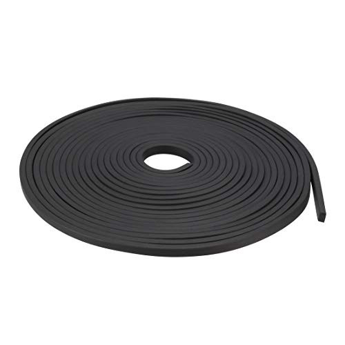 uxcell Solid Rectangle Rubber Seal Strip 5mm Wide 3mm Thick, 5 Meters Long Black