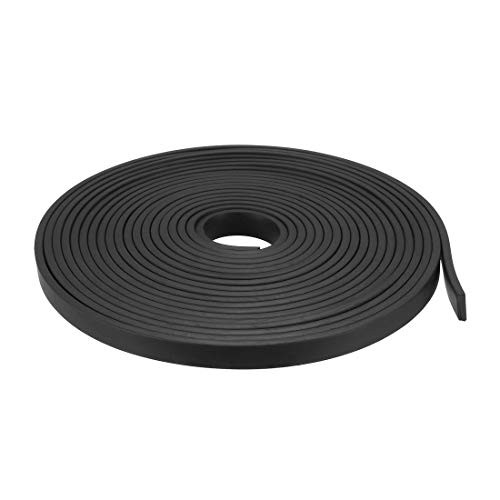 uxcell Solid Rectangle Rubber Seal Strip 10mm Wide 3mm Thick, 5 Meters Long Black