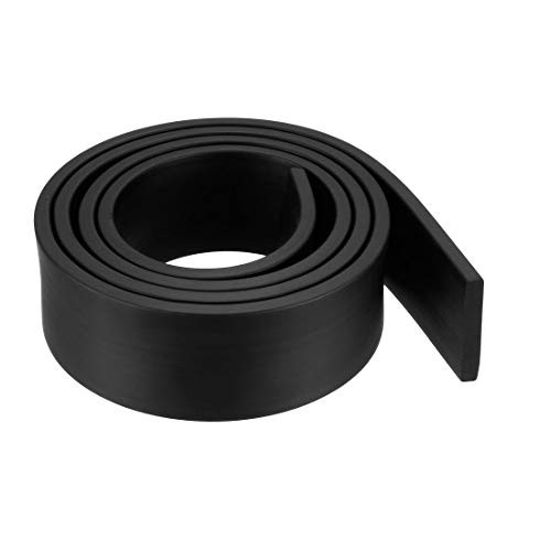 uxcell Solid Rectangle Rubber Seal Strip 35mm Wide 5mm Thick, 1 Meter Long Black