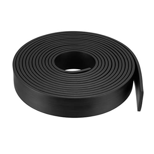uxcell Solid Rectangle Rubber Seal Strip 35mm Wide 5mm Thick, 5 Meters Long Black