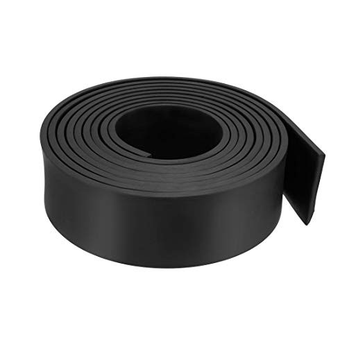 uxcell Solid Rectangle Rubber Seal Strip 50mm Wide 5mm Thick, 3 Meters Long Black