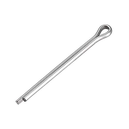 uxcell Split Cotter Pin - 4mm x 50mm 304 Stainless Steel 2-Prongs Silver Tone Fastener Clip Key 15Pcs