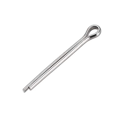 uxcell Split Cotter Pin - 5mm x 50mm 304 Stainless Steel 2-Prongs Silver Tone Fastener Clip Key 15Pcs