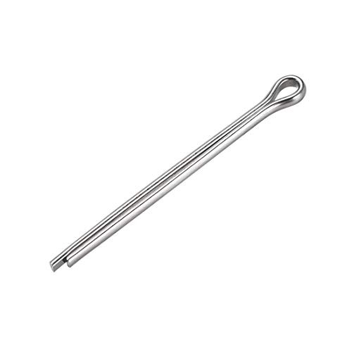 uxcell Split Cotter Pin - 5mm x 70mm 304 Stainless Steel 2-Prongs Silver Tone Fastener Clip Key 15Pcs