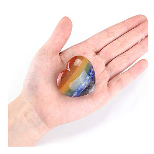 Jovivi Heart Shape Crystals and Healing Stones - Natural Gemstone Carved 7 Chakra Heart Love Stone Pocket Palm Worry Stones Chakra Reiki Balancing Jovivi Heart Shape Crystals and Healing Stones - Natural Gemstone Carved 7 Chakra Heart Love Stone Pocket Palm Worry Stones Chakra Reiki Balancing