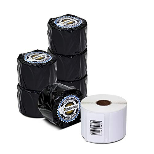 OfficeSmartLabels - 2-1/4" x 1-1/4" Multipurpose Labels, Compatible with 30334 (6 Rolls / 1000 Labels Per Roll)