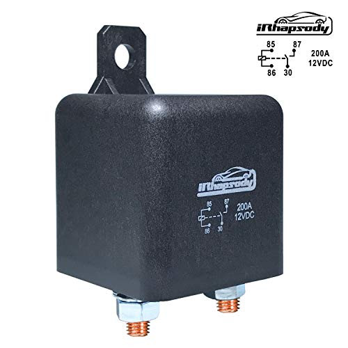 IRHAPSODY 12 V DC 200 Amp 4 Pin Heavy Duty Relay/Split Charge Relay Switch, 4 Terminal Automotive Relay