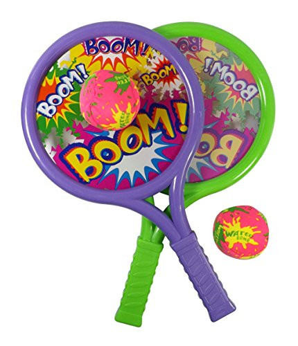 Liberty Imports Boom Drum Racket Sports Set for Kids with 2 Rackets and Soft Balls