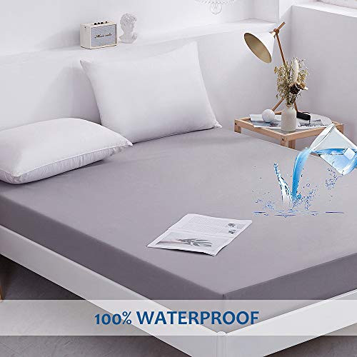 Best Season Waterproof Mattress Protector-Noiseless and Breathable Mattress Cover Fitted 14-18" Deep Pocket(Grey,King) Best Season Waterproof Mattress Protector-Noiseless and Breathable Mattress Cover Fitted 14-18" Deep Pocket(Grey,King)