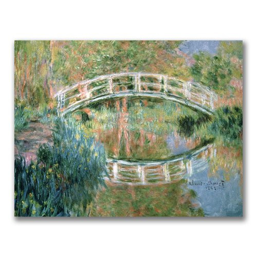 The Japanese Bridge, Giverny by Claude Monet, 18x24-Inch Canvas Wall Art
