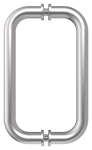CRL 8" Brushed Stainless (BM Series) Tubular Back-To-Back Pull Handle