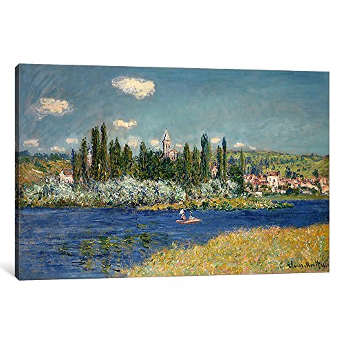 iCanvasART 1 Piece Vetheuil, 1880 Canvas Print by Claude Monet, 18 by 12"/0.75" Deep