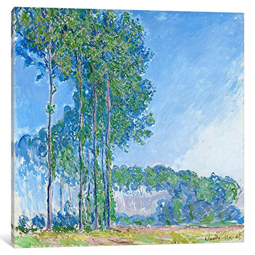 iCanvasART 1-Piece Poplars, 1891 Canvas Print by Claude Monet, 0.75 by 12 by 12-Inch