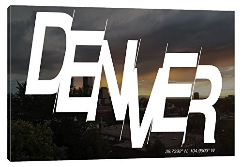 iCanvasART Denver (39.7 N, 104.9 W) Canvas Print, 18" x 12"