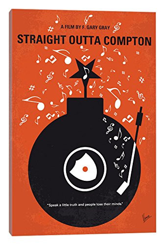 iCanvasART Straight Outta Compton Minimal Movie Poster Canvas Print, 18" x 12"