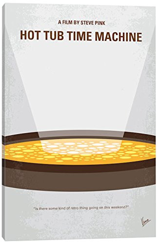 iCanvasART Hot Tub Time Machine Minimal Movie Poster Canvas Print, 18" x 12"