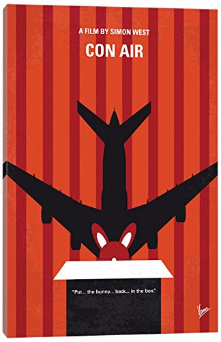 iCanvasART Con Air Minimal Movie Poster Canvas Print, 18" x 12"