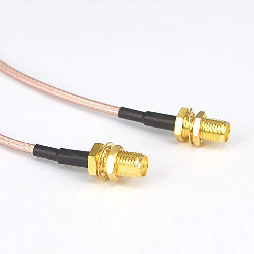 Nisaea Digital FPV Antenna Extension Cable SMA Female to SMA Female RF Coax Cable Connector Connecting Line 2M SMA Female to Female Bulkhead Crimp Antenna Coaxial Low Loss Cable RG316