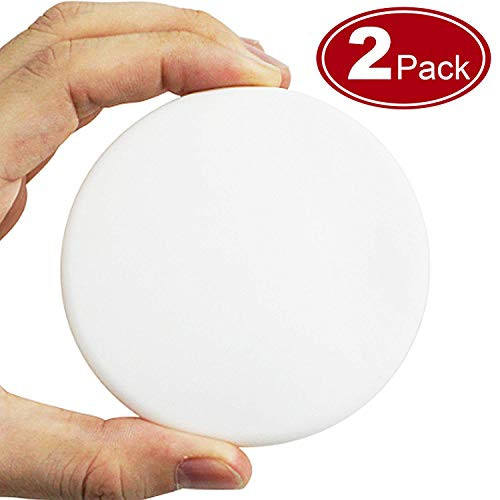 Door Stopper Wall Protector (2 Pack), 3.15" Door Stopper Bumper Door Knob Guard Silicon 3M Self Adhesive Prevent Damage to Wall, Doorknobs, Refrigerat