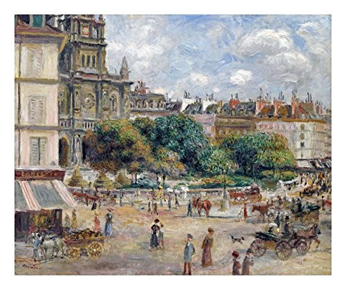 Global Gallery Art on A Budget DP-265440-22 Pierre Auguste Renoir Place De La Trinite Unframed Giclee on Paper Print, 18 1/8" x 22"