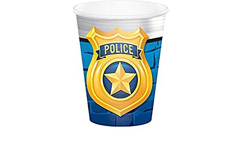 Creative Converting Police Party Paper Cups Party Supplies, Multicolor