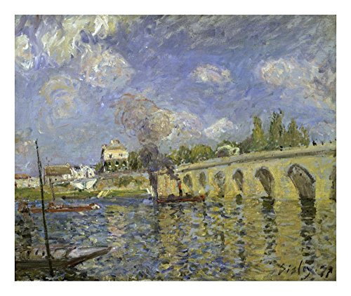 Global Gallery Art on a Budget Alfred Sisley The Bridge Unframed Giclee on Paper Print, 18 1/4" x 22"