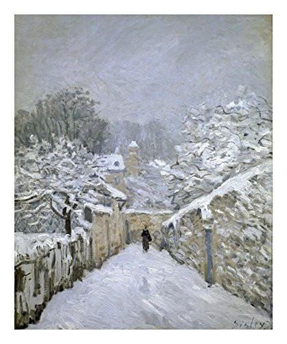 Global Gallery Art on a Budget Alfred Sisley The Snow in Louveciennes Unframed Giclee on Paper Print, 22" x 18 1/8"