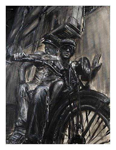 Global Gallery "Paolo Ottone Bikers Unframed Giclee on Paper Print, 24" x 18"