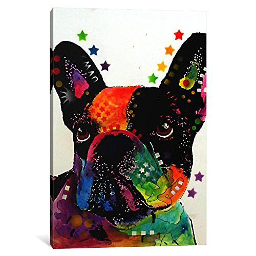 iCanvasART 1 Piece French Bulldog Canvas Print by Dean Russo, 12 by 8"/0.75" Deep