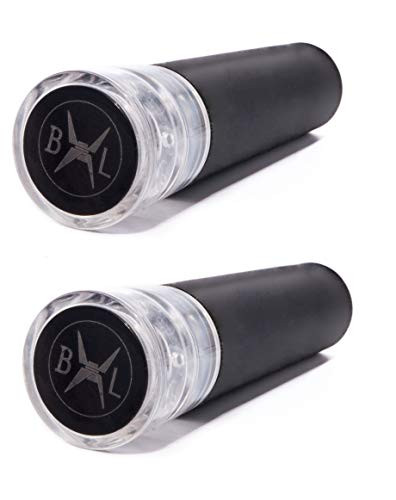 Bennline Pack of 2 Wine Stopper Vacuum bundle Wine Bottle Stopper Saver Vacuum Pump Preserver with Rubber Sealer